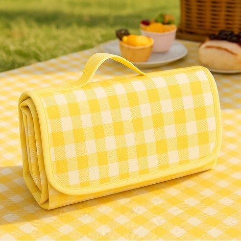 상품 이미지: 다용도 휴대용 체크 방수 돗자리