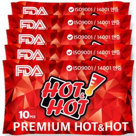 상품 이미지: 프리미엄 핫팩(RED) 50매 FDA ISO환경인증 캠핑 손난로 군인 24시간 지속 국내생산 최신제조