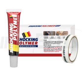 상품 이미지: 쇼킹폴리머 울트라 초강력 강력 순간접착제 방수 유리 벽 금속 목공 타일 실리콘 본드 접착제 프로 1세트