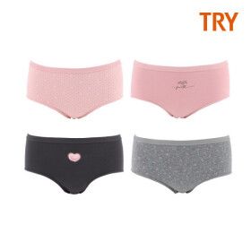 상품 이미지: (4매) 트라이 여성 클린 드로즈 위생 팬티 4종 세트 (15+5%쿠폰)