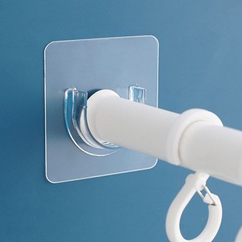 상품 이미지: 리빙홈디테일 무타공 압축봉 고정홀더 걸이 GE-13, 투명, 10개