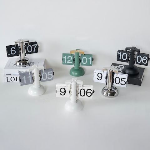 상품 이미지: 레트로 플립 탁상시계 인테리어 디자인 소품