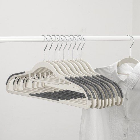 상품 이미지: 코멧 홈 미끄럼방지 회전형 옷걸이, 그레이, 10개