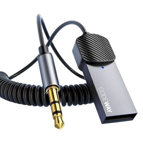 상품 이미지: 코드웨이 차량용 블루투스 리시버 핸즈프리 AUX 수신기 5.1