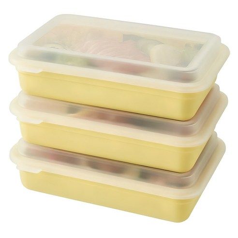 상품 이미지: 락앤락 DosiLock 밀프랩 1단 도시락, 옐로우, 3개