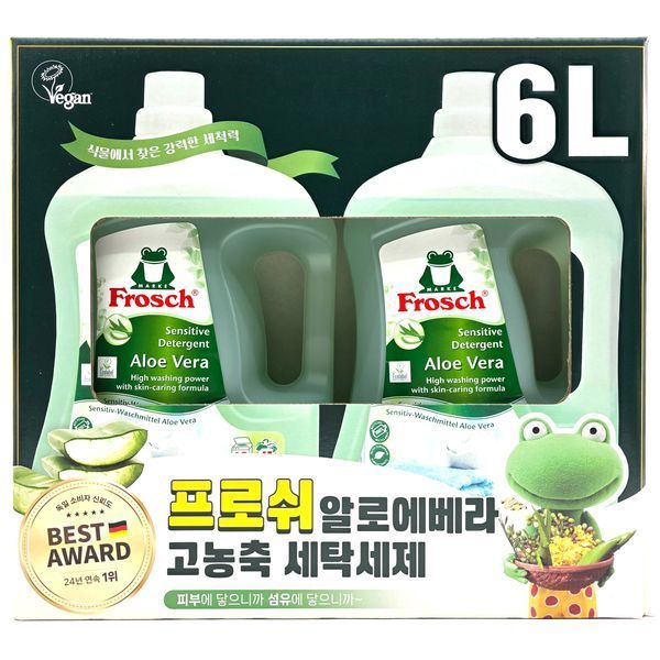 상품 이미지: 프로쉬 알로에베라 세탁세제 3L 2개 코스트코 고농축 세제 독일