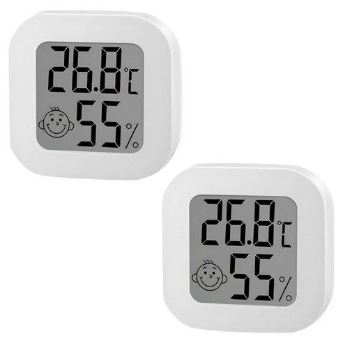 상품 이미지: 원이네 미니 포켓 디지털 온습도계, 혼합색상, 2개