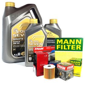 상품 이미지: 스마트 포투 2세대(08-15년) 1.0G 엔진오일교환세트 세븐골드9 C2C3 5W30 4L 에어+오일필터