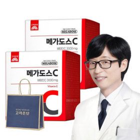 상품 이미지: 메가도스C 3000 고함량 비타민C 100포 X 2개 +쇼핑백