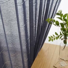 상품 이미지: (현대Hmall)아트박스/엘르비 프렌치라인 린넨스타일 커튼 핀형(130x230)1장+커튼끈+커튼핀