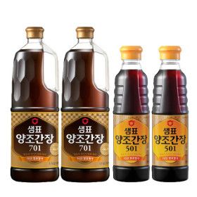 상품 이미지: 샘표 양조간장701 1.7L 2개 + 양조간장 501 500ml 2개