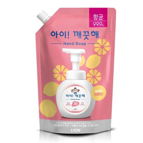 상품 이미지: 아이깨끗해 항균 폼 핸드솝 리필 레몬향, 600ml, 1개