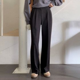 상품 이미지: 폰드 투핀턱 기모 슬랙스