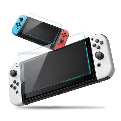 상품 이미지: 쿠디스 닌텐도 스위치 OLED 프리미엄 강화 액정보호필름 2p 세트