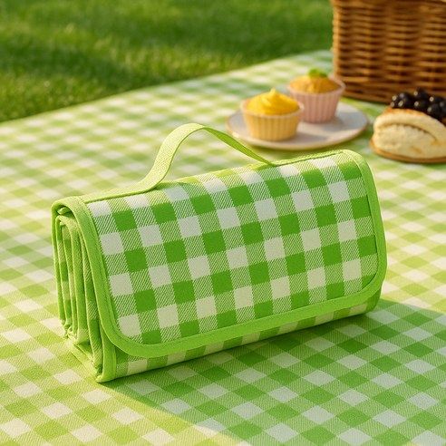 상품 이미지: 다용도 휴대용 체크 방수 돗자리