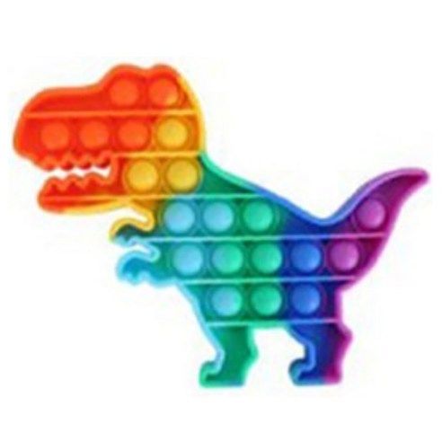 상품 이미지: 루아르모 푸쉬팝 팝잇 레인보우 버블 뽁뽁이 장난감 피젯토이 보드게임 촉감발달 완구, 공룡, 1개