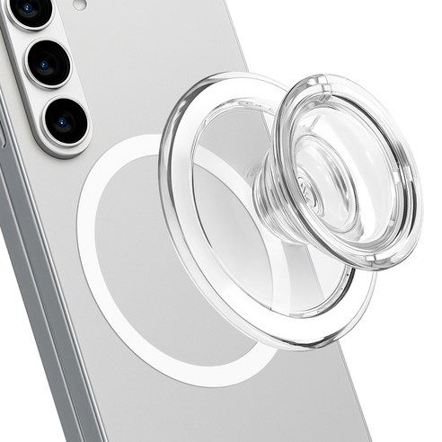 상품 이미지: 홈플래닛 맥세이프 호환 크리스탈 스마트톡 투명 그립 홀더 (캡 탈부착 가능)