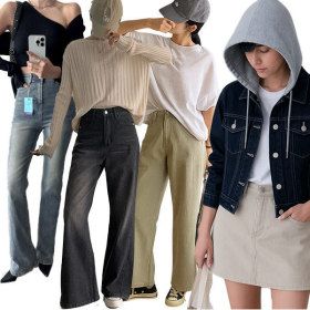 상품 이미지: 인디진 기모청바지 남녀 공용 빅사이즈 데님모음 숏/기본/롱기장 S~3XL 선착순 한정수량 행사중