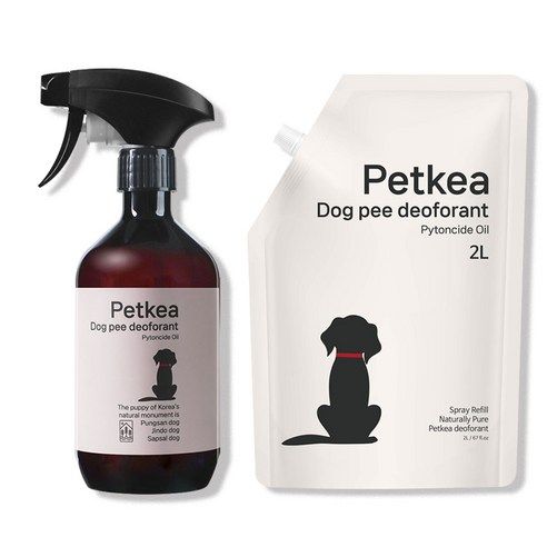 상품 이미지: 펫케아 강아지탈취제 피톤치드 천연 스프레이 반려견 오줌냄새 제거 + 공병, 1개, 2L