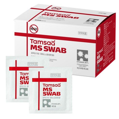 상품 이미지: 탐사 소독용 알콜 스왑 에탄올, 100개입, 1개