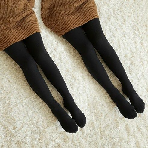 상품 이미지: 1+1 여성 융털 기모 유발 스타킹 겨울 레깅스 블랙 A+Simple