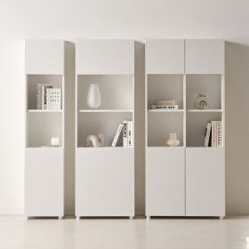 상품 이미지: 모노 책장 400/600/800/1200 도어형/오픈형 수납/철제 거실책장 철제책장 책장수납함 모듈책장