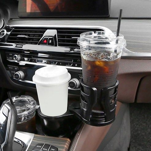 상품 이미지: 벤오토 2in1 차량용 사이즈 조절 컵홀더, 1개, 블랙