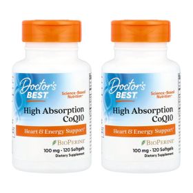 상품 이미지: (아이허브) 2개X 바이오페린 고흡수 코큐텐 100mg 120소프트젤 해외직구