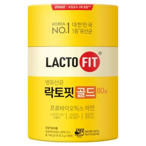 상품 이미지: 락토핏 정품 골드 80포, 160g, 1개