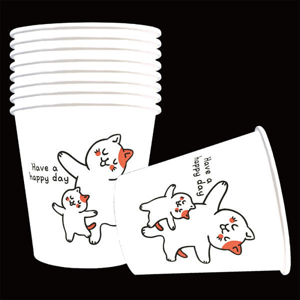 상품 이미지: 무료배송 페이퍼맥스 고양이 종이컵 2000개/1박스