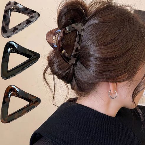 상품 이미지: 행운상회 헤어 집게핀 삼각 디자인 3개 세트 강한 그립력