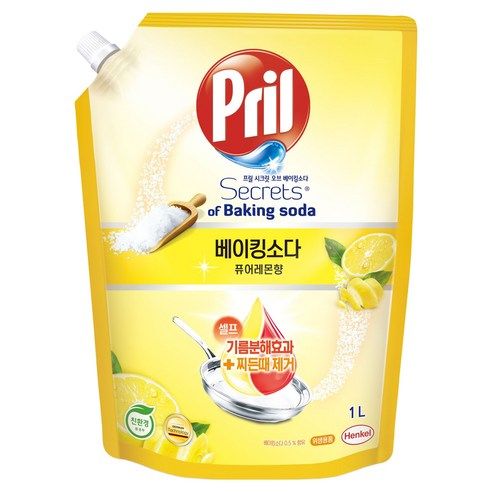 상품 이미지: 프릴 시크릿오브 베이킹소다 퓨어레몬향 리필, 1L, 1개