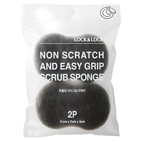 상품 이미지: 락앤락 무흠집 이지그립 수세미, 2개입, 1개