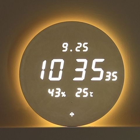 상품 이미지: 백라이트 5세대 온습도 LED 무드등 벽시계