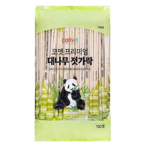 상품 이미지: 코멧 프리미엄 대나무 젓가락, 1개, 100개