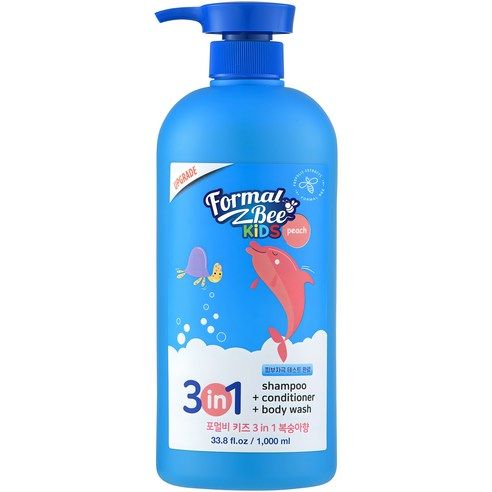 상품 이미지: 포멀비 키즈 3in1 올인원 클렌저 복숭아향, 1L, 1개
