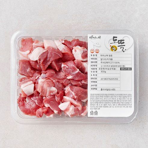 상품 이미지: 파머스팩 한돈 앞다리 찌개용 (냉장), 300g, 1개