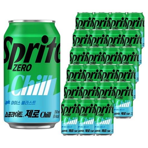 상품 이미지: 스프라이트 제로 Chill 사이다, 350ml, 24개