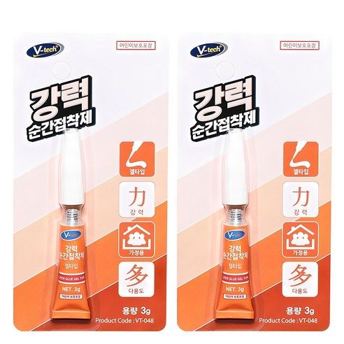 상품 이미지: Vtech 젤타입 강력 순간 접착제, 2개