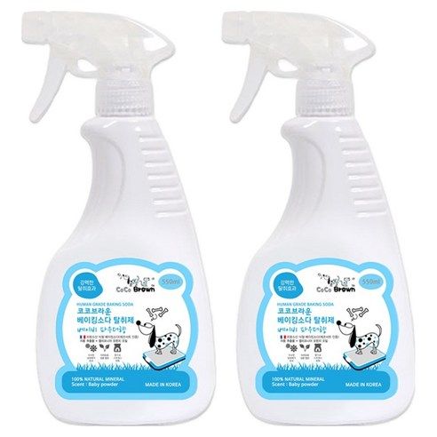 상품 이미지: 코코브라운 애완동물용 베이킹소다 탈취제 베이비파우더향, 550ml, 2개
