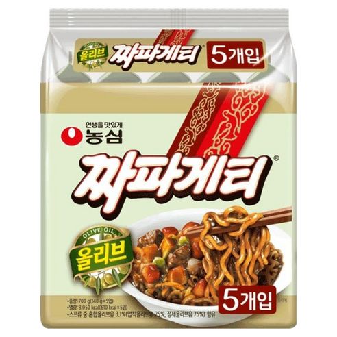 상품 이미지: 농심 짜파게티 140g, 5개
