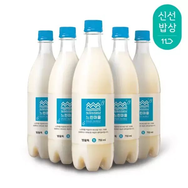 상품 이미지: 배상면주가 무아스파탐 느린마을막걸리 방울톡 750ml x 5입