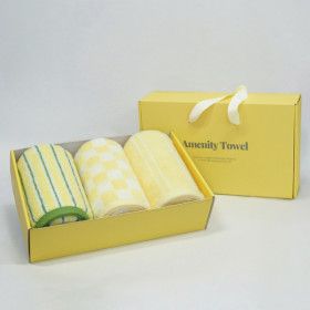 상품 이미지: (4종선택) 어메니티타올 버터 3장 200g 40수 SET / 집들이 답례품 호텔수건 호텔타월 수건 수건선물