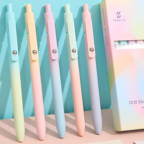 상품 이미지: 뉴밸류 제니스 볼펜 간호사 펜 다오완스 제니트 퀵 드라이 젤펜, 오로라, 1세트