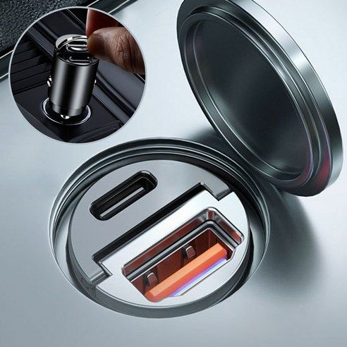 상품 이미지: [완전매립] 차량용 초고속 시거잭 충전기 타입 PD QC