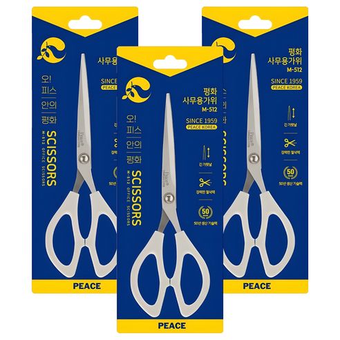 상품 이미지: 피스코리아 오피스 가위 M-512, 랜덤발송, 3개