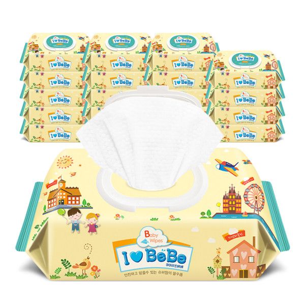 상품 이미지: 아이러브베베 아이보리 72매 20팩 캡형 아기물티슈