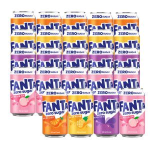 상품 이미지: 환타 제로 오렌지+파인+포도+피치 350ml 4종 6입 (총 24캔)