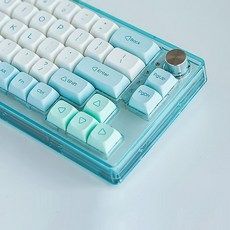 상품 이미지: 아이스 크리스탈 민트 키캡 XDA PBT 염료승화 (135key) 기계식 키보드