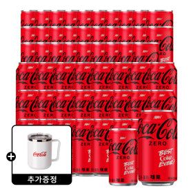 상품 이미지: 코카콜라제로 190ml 30캔 + 코카콜라제로350ml 24캔 +(증정) 코카콜라 스탠머그컵 400ml